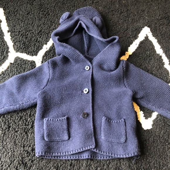 Baby gap boys sweater hoodie with ears. Size 6-12m - Picture 1 of 2